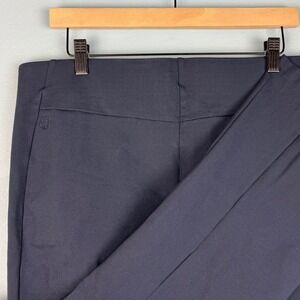 Betabrand Straight Ponte Pants Trousers Womens 2XL Petite Navy Blue Stretch Crop